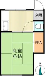 (No shower 風呂無し)みやぎコーポ【2階】の間取り