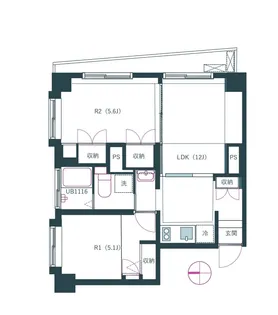 上原G-FLATS【2階】の間取り
