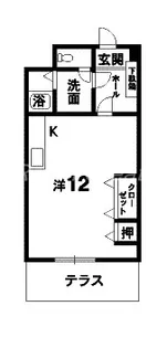 1Rの間取り画像