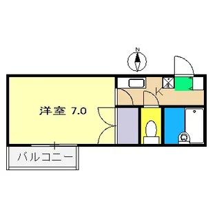 スチューデントハイツ島崎 2号館【1階】の間取り