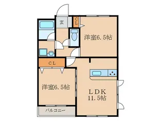 高峰第6晴和ビル【3階】の間取り