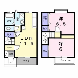 メゾン雪椿II【1階】の間取り