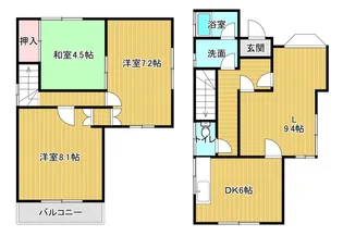 神奈川県相模原市南区下溝【一戸建】の間取り
