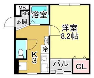 ラグーナ・ウノ【1階】の間取り