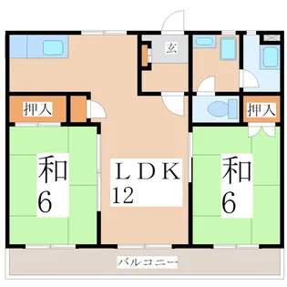 ロイヤルハイツマル勘【3階】の間取り