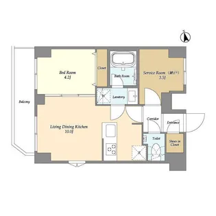 Augusta Residence大森【7階】の間取り