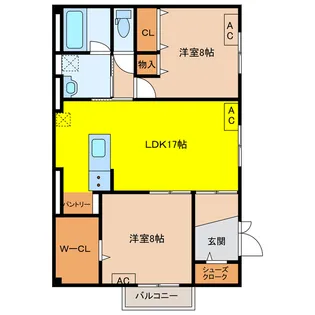岐阜県海津市南濃町徳田【アパート】の間取り