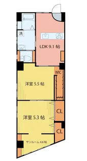 内海ビル【2階】の間取り