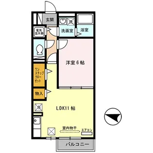 滋賀県米原市宇賀野【アパート】の間取り