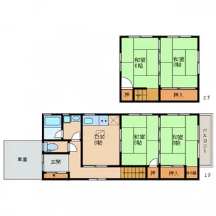 滋賀県長浜市三ツ矢町【一戸建】の間取り