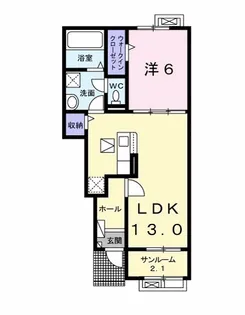 千葉県茂原市大芝【アパート】の間取り
