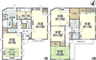 東京都北区西が丘1【一戸建】の間取り