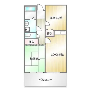 アイマンション長尾【3階】の間取り