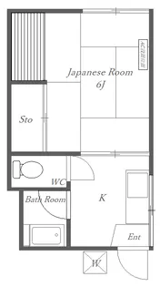 中根岸荘【1階】の間取り
