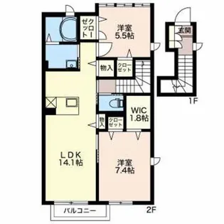 新潟県新潟市西区坂井砂山4【アパート】の間取り