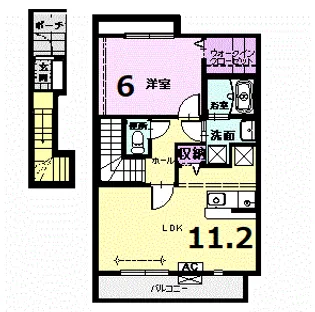1LDKの間取り画像