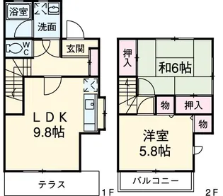千葉県市川市真間5【一戸建】の間取り