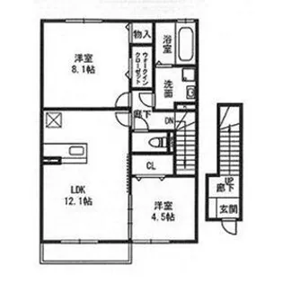 アモールIIC棟【2階】の間取り