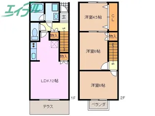 三重県四日市市尾平町【一戸建】の間取り