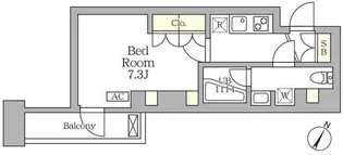 アジールコート三宿テラス【2階】の間取り