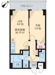 アファンガーデン【3階】の間取り