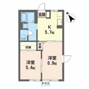 シャンボール A【1階】の間取り