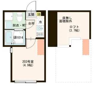 ハーモニーテラス東四つ木V【2階】の間取り