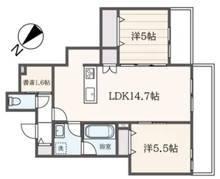 神奈川県川崎市中原区木月4【マンション】の間取り