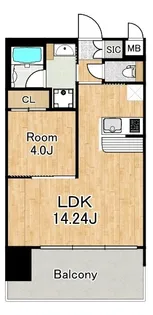 プレジオ大正【14階】の間取り
