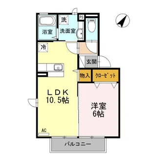 ガーラ南林間【2階】の間取り