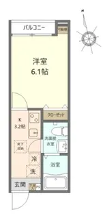 1Kの間取り画像