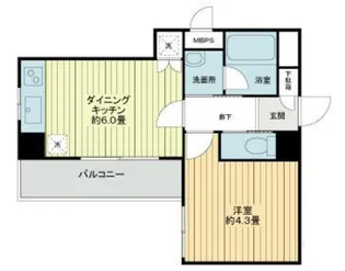 日興パレス広尾プラザ【11階】の間取り