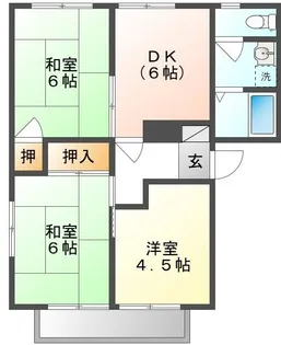 コーポ金光 A【1階】の間取り