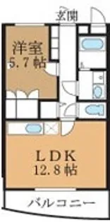 ピノ・ソレアード【1階】の間取り