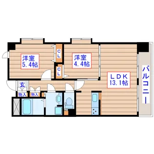 中ノ坂レジデンス【6階】の間取り