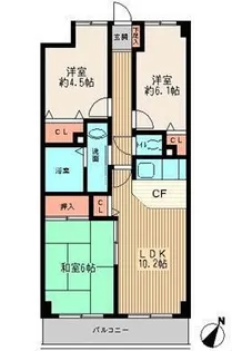 グランドゥール相模【1階】の間取り