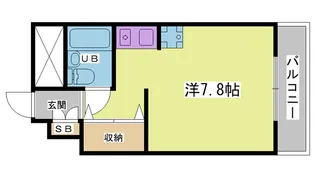 学が丘カレッジハイツ【7階】の間取り