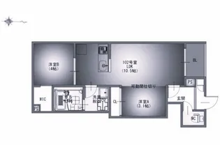 REGALEST桜山【1階】の間取り