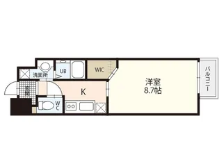 グラビスコート西十日市【6階】の間取り