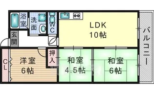 大谷グレイスハイツ2【2階】の間取り