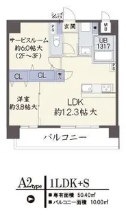 ノブレ梅北【3階】の間取り