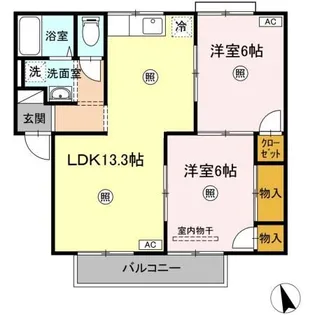 セジュールサバス C棟【1階】の間取り
