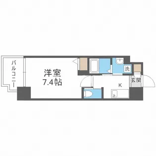 プレイシズ シンオオサカ【4階】の間取り