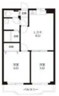 フローラ梶ヶ谷【2階】の間取り