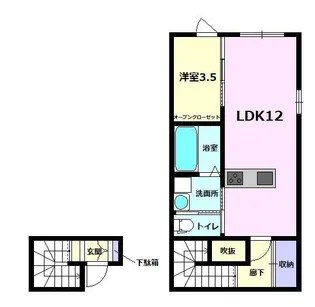 ドルチェ・ヴィータ金立A【2階】の間取り