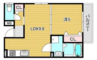 クリエオーレ藤田町【1階】の間取り