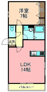 東京都足立区谷在家3【アパート】の間取り