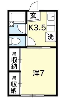 ユニヴァコートSAKO【2階】の間取り