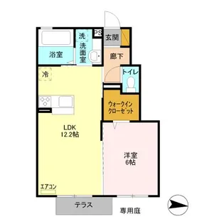 ヴィクトワール II A【1階】の間取り