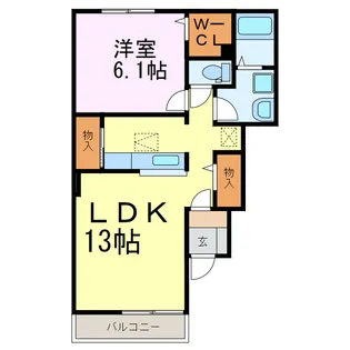 ラッフィナート【1階】の間取り